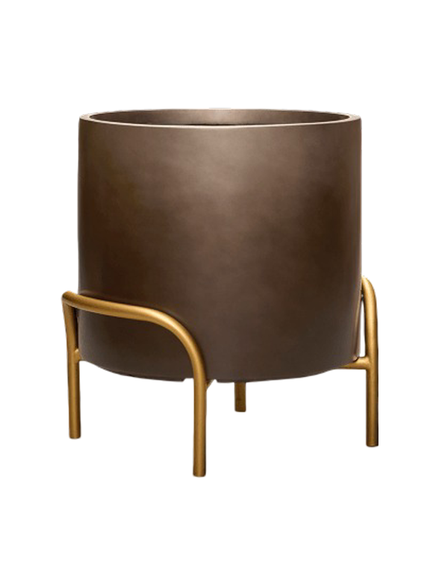 
High-quality flower pot "Gradient Elevated", various sizes - Coffee matte / Ø 40 x H 43 cm