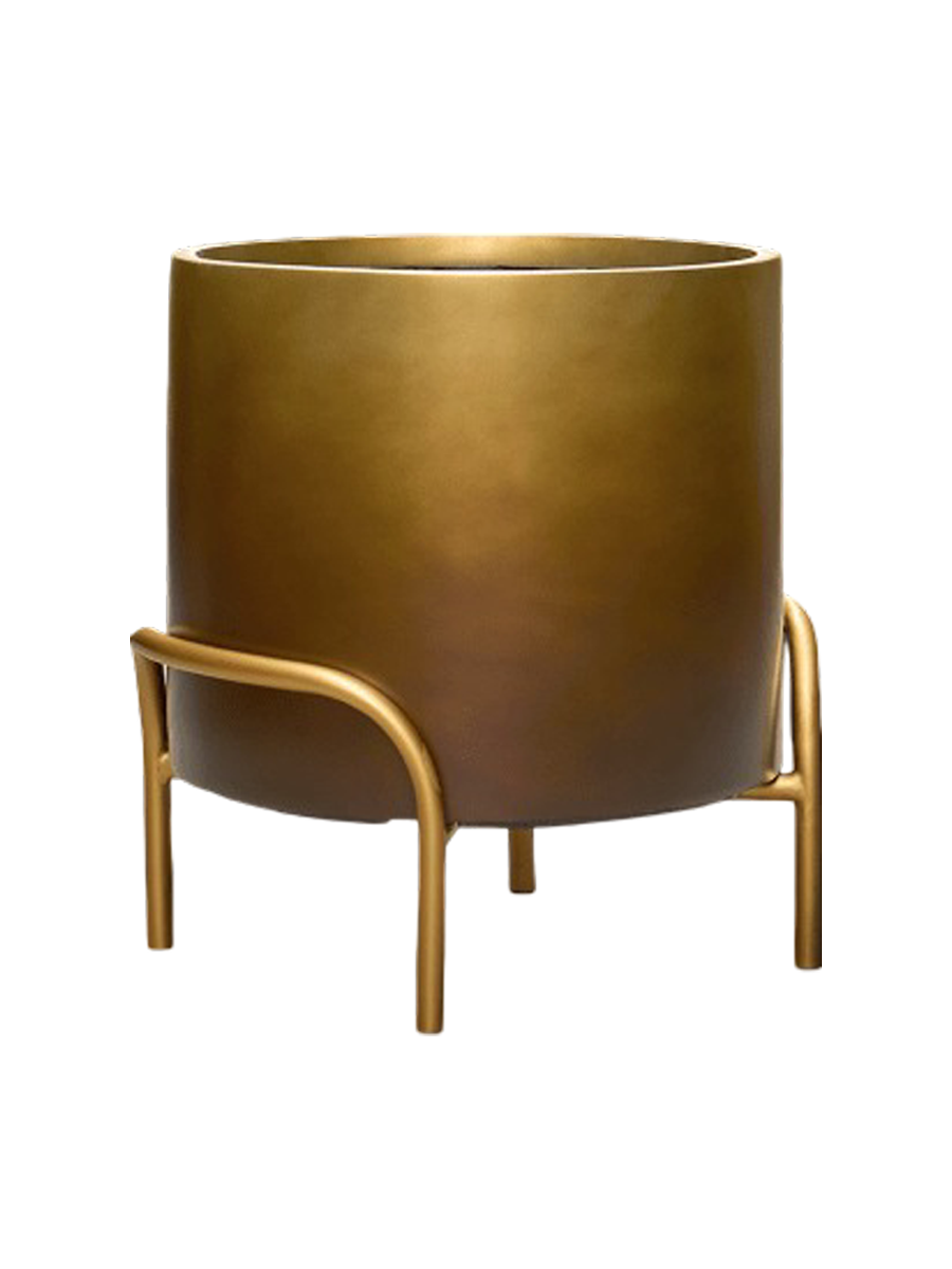
High-quality flower pot "Gradient Elevated", various sizes - Honey matte / Ø 40 x H 43 cm