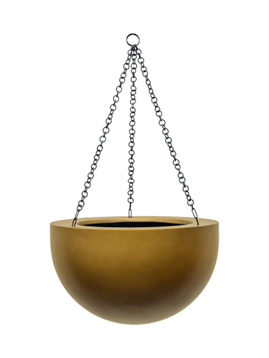 
Hanging Planter "Gradient Bowl," various sizes - Honey Matt / M - Ø 33 cm