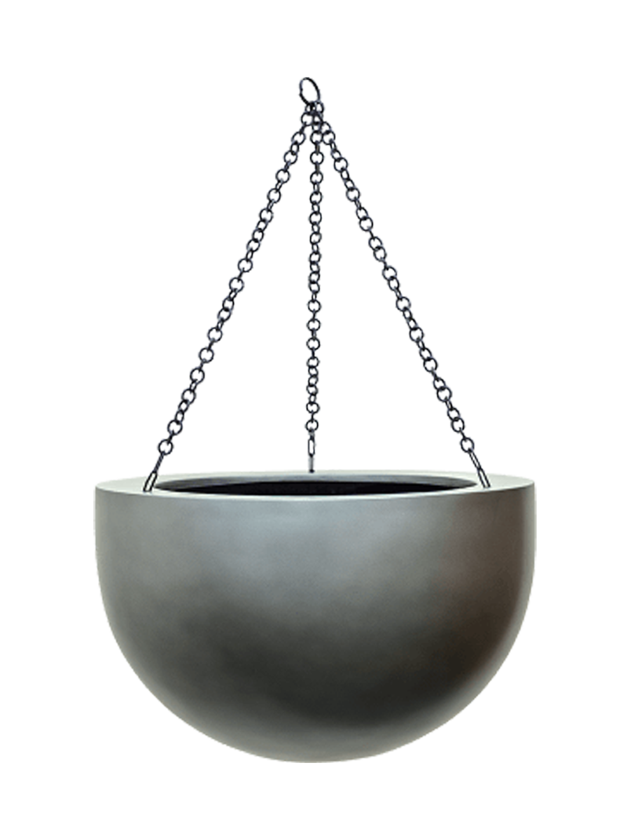 
Hanging Planter "Gradient Bowl," various sizes - Matte Grey / L - Ø 38 cm
