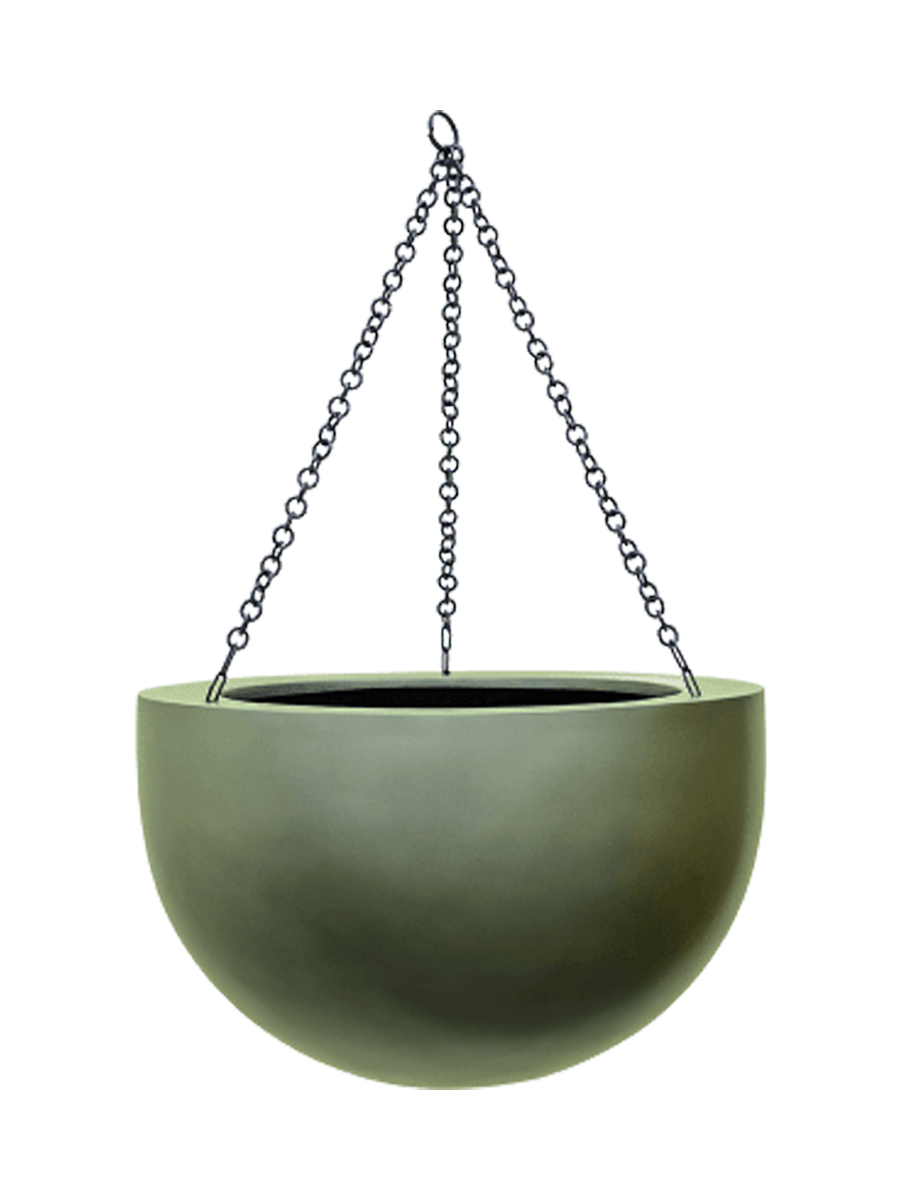 
Hanging Planter "Gradient Bowl," various sizes - Forest Matt / L - Ø 38 cm