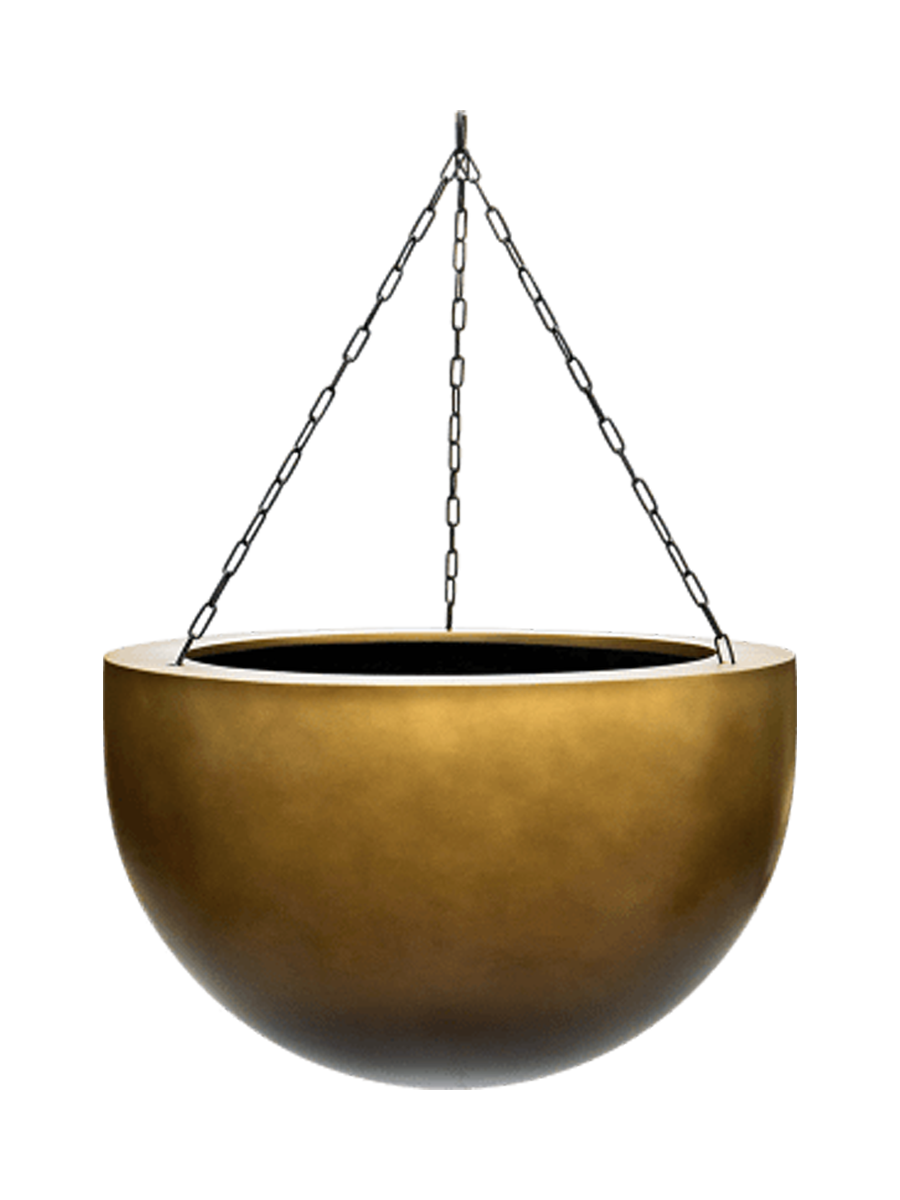 
Hanging Planter "Gradient Bowl," various sizes - Honey Matt / XL - Ø 45 cm