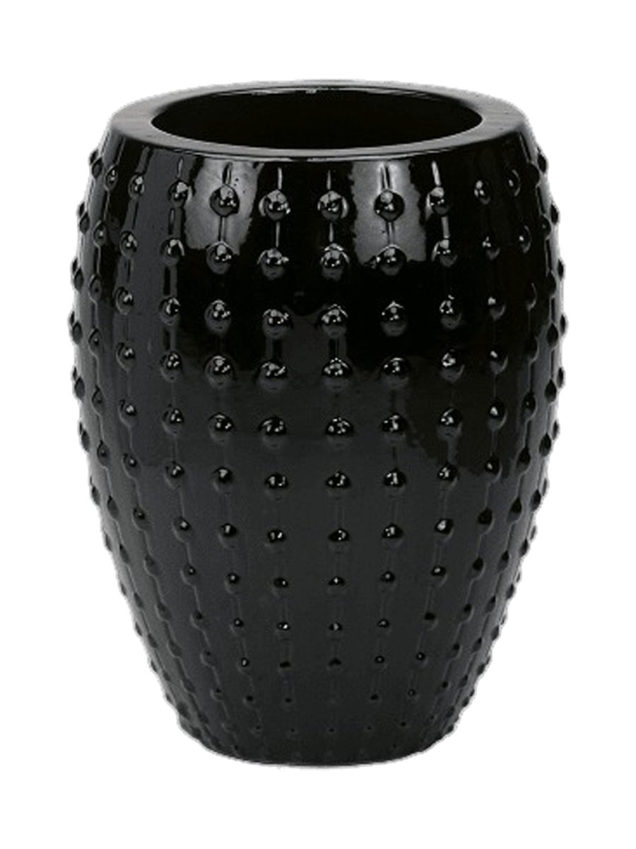 
High-quality Indoor/Outdoor Planter "Laos Emperor", various sizes - Black / Ø 44 x H 55 cm