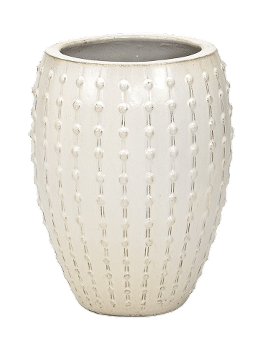 
High-quality Indoor/Outdoor Planter "Laos Emperor", various sizes - Cream / Ø 44 x H 55 cm
