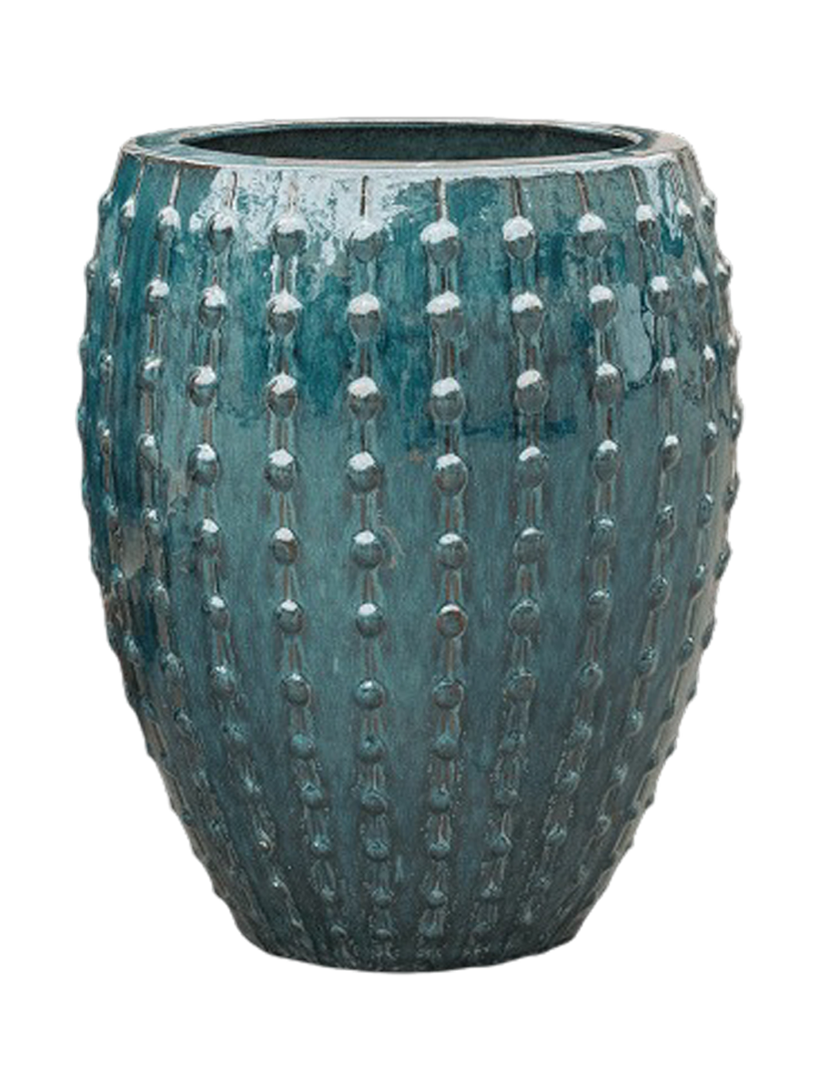 
High-quality Indoor/Outdoor Planter "Laos Emperor", various sizes - Ocean Blue / Ø 44 x H 55 cm