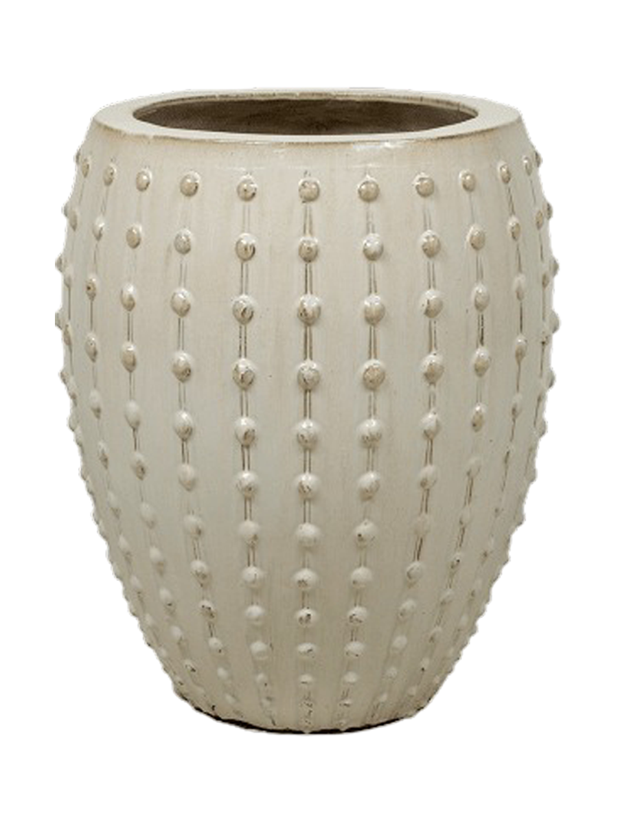 
High-quality Indoor/Outdoor Planter "Laos Emperor", various sizes - Cream / Ø 54 x height 67 cm