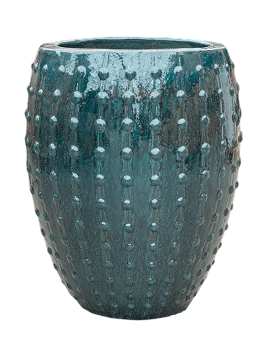 
High-quality Indoor/Outdoor Planter "Laos Emperor", various sizes - Ocean Blue / Ø 54 x height 67 cm