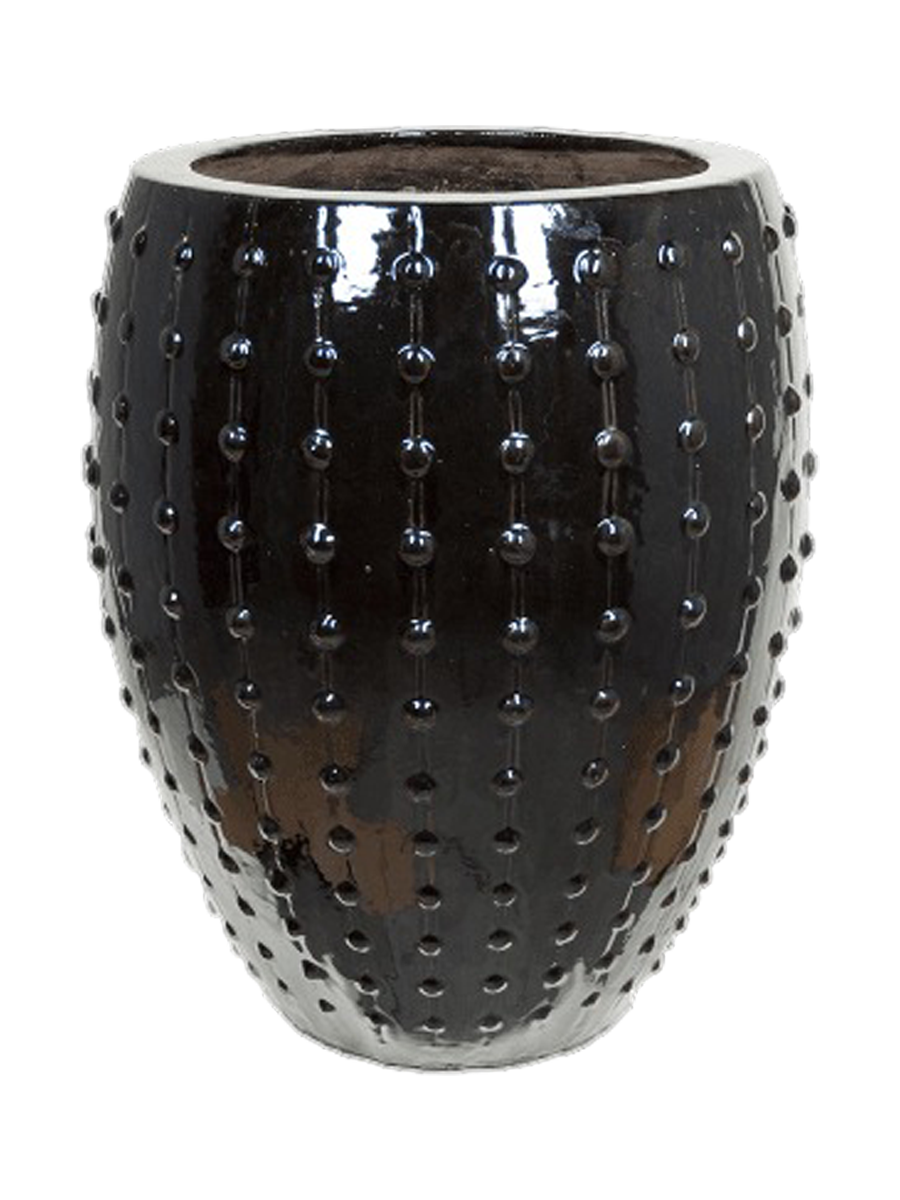 
High-quality Indoor/Outdoor Planter "Laos Emperor", various sizes - Black / Ø 64 x Height 80 cm