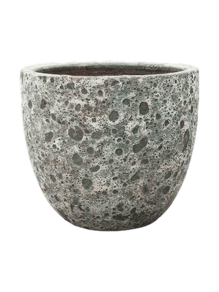 
High-Quality Indoor/Outdoor Planter "Lava Couple", various sizes - Jade / Ø 45 x Height 42 cm