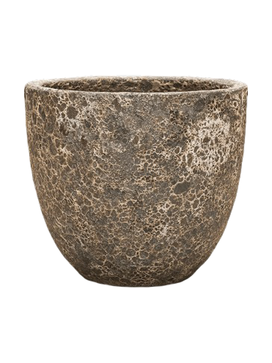 
High-Quality Indoor/Outdoor Planter "Lava Couple", various sizes - Rust Metal / Ø 45 x Height 42 cm