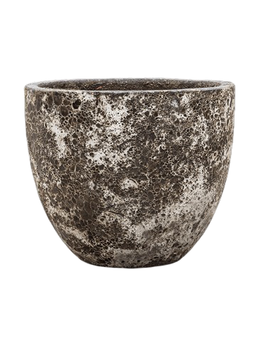 
High-Quality Indoor/Outdoor Planter "Lava Couple", various sizes - Black / Ø 55 x Height 48 cm