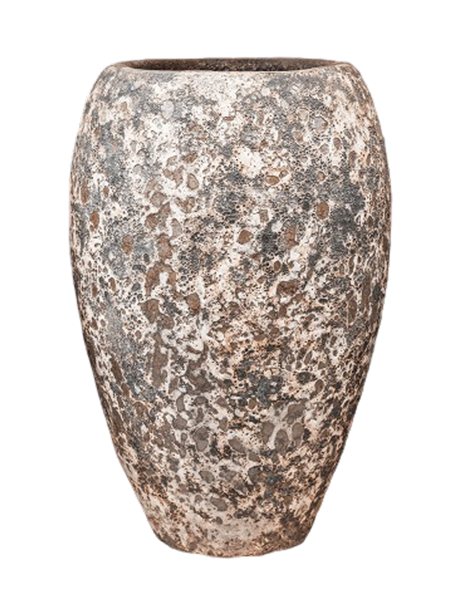 
Vaso da fiori grande e di alta qualità per interni/esterni „Lava Emperor“ Ø 45 x 75 cm - Metallo arrugginito effetto antico