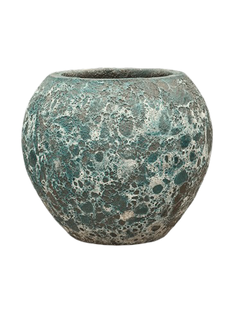 
Large, exclusive indoor/outdoor planter "Lava Balloon", various sizes - Relic Jade / Ø 49 x Height 43 cm