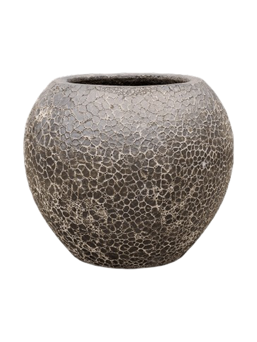 
Large, exclusive indoor/outdoor planter "Lava Balloon", various sizes - Relic Black / Ø 49 x Height 43 cm