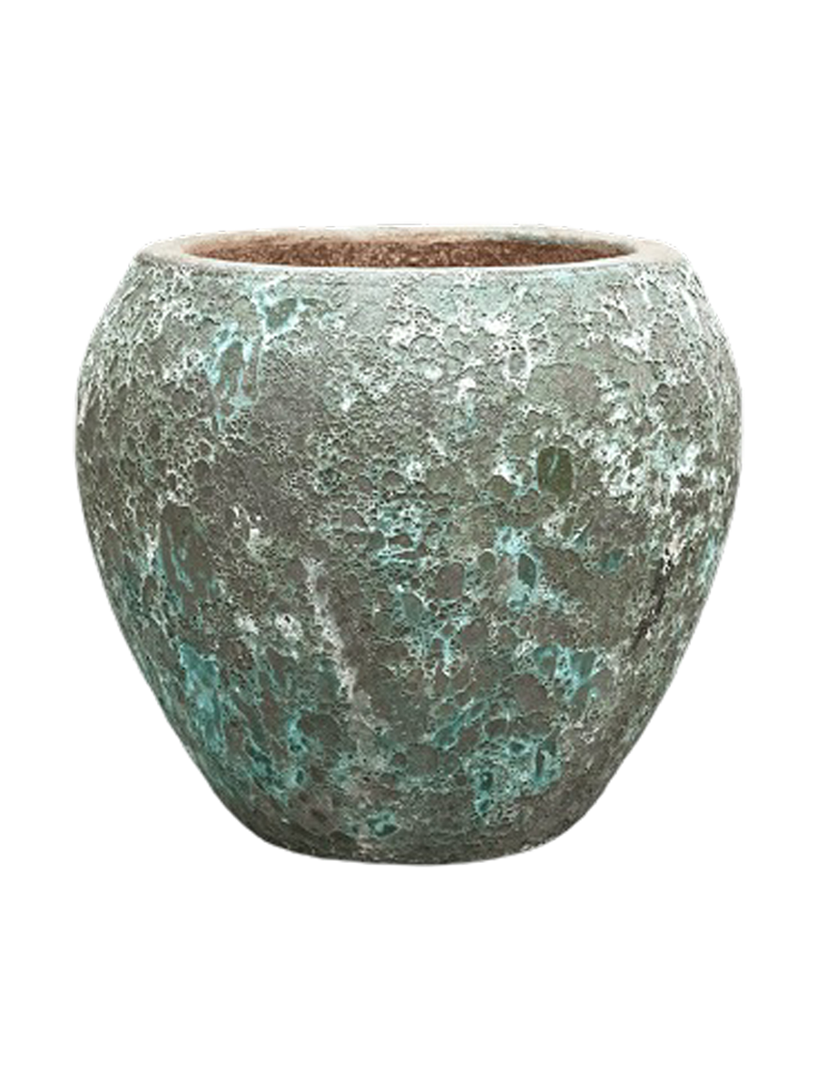 
Large, exclusive indoor/outdoor planter "Lava Balloon", various sizes - Relic Jade / Ø 54 x height 50 cm