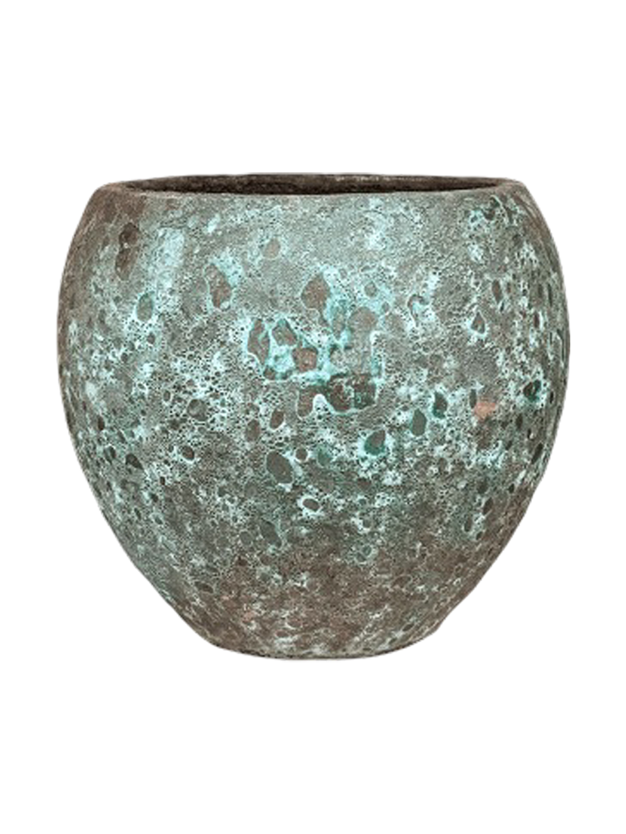 
Large, exclusive indoor/outdoor planter "Lava Balloon", various sizes - Relic Jade / Ø 60 x Height 55 cm