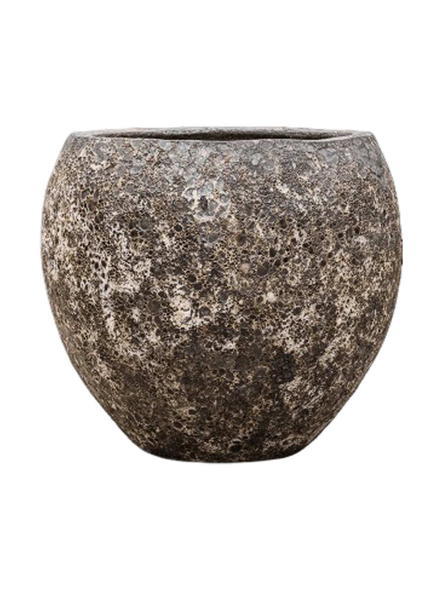 
Large, exclusive indoor/outdoor planter "Lava Balloon", various sizes - Relic Black / Ø 60 x Height 55 cm