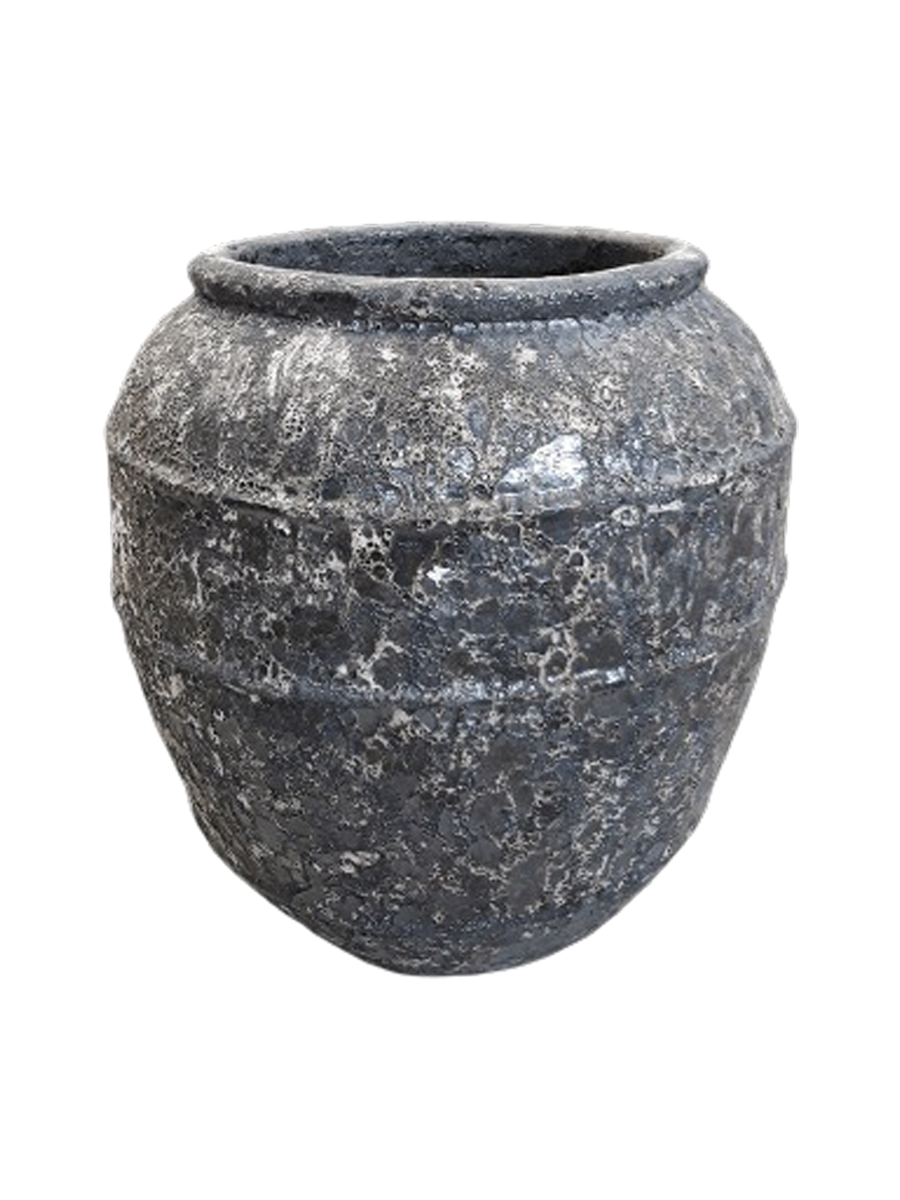 
Exclusive XL Indoor/Outdoor Planter "Lava Balloon Relief," Various Sizes - Relic Black / Ø 73 x height 80 cm