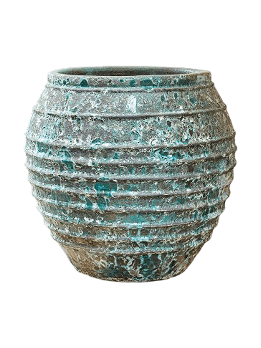 
Exclusive XL Indoor/Outdoor Planter "Lava Balloon Relief," Various Sizes - Relic Jade / Ø 85 x H 80 cm
