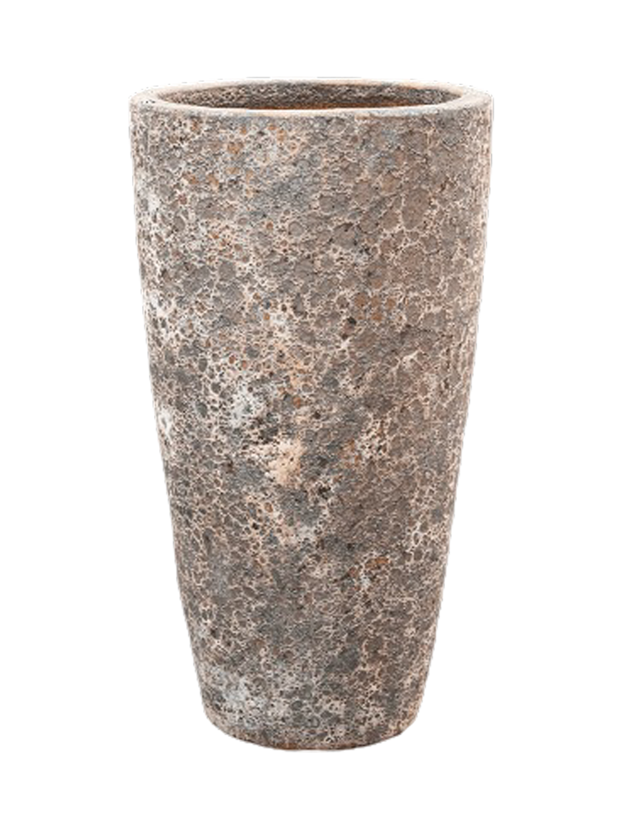 
Vaso da fiori grande e di alta qualità per interni/esterni „Lava Partner“, diverse dimensioni - Metallo arrugginito effetto antico / Ø 35 x Altezza 65 cm