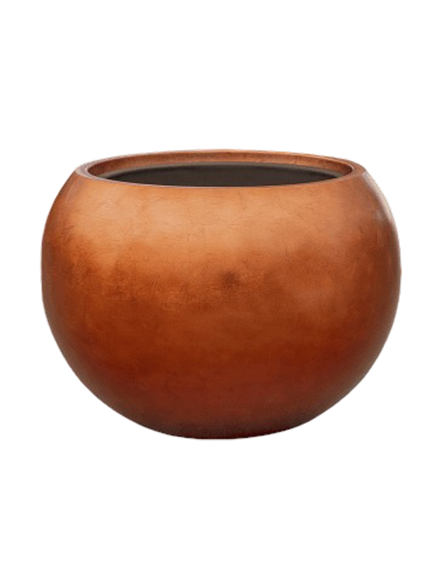 
Large flower pot "Metallic Globe", various sizes - Copper Matte / Ø 50 x Height 37 cm