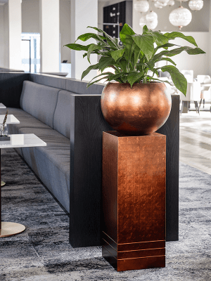 
Large flower pot "Metallic Globe", various sizes - Copper Matte / Ø 50 x Height 37 cm