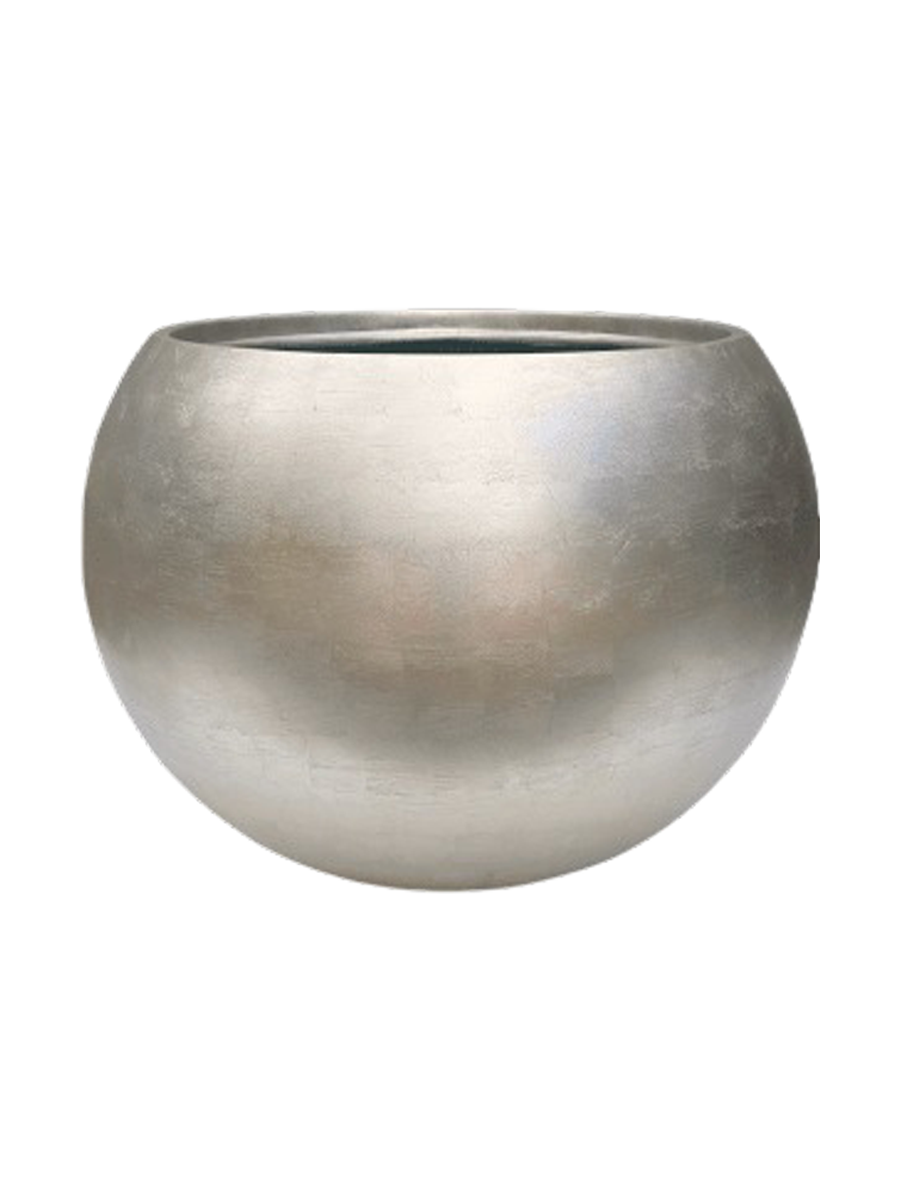 
Large flower pot "Metallic Globe", various sizes - Champagne Matt / Ø 60 x Height 43 cm