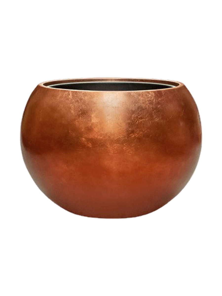 
Large flower pot "Metallic Globe", various sizes - Copper Matte / Ø 60 x Height 43 cm