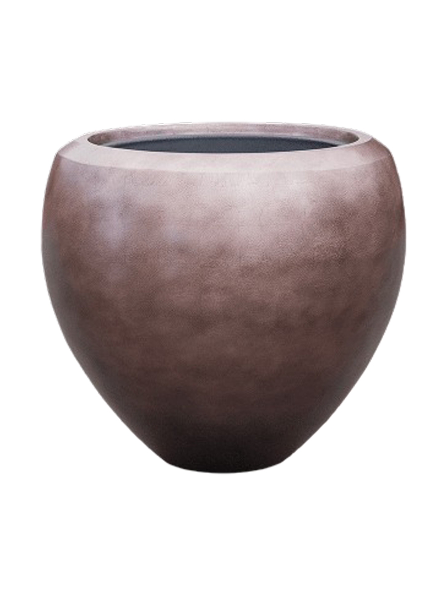 
Grosser Blumentopf „Metallic Couple“, verschiedene Grössen - Coffee Matt / Ø 50 x Höhe 45 cm