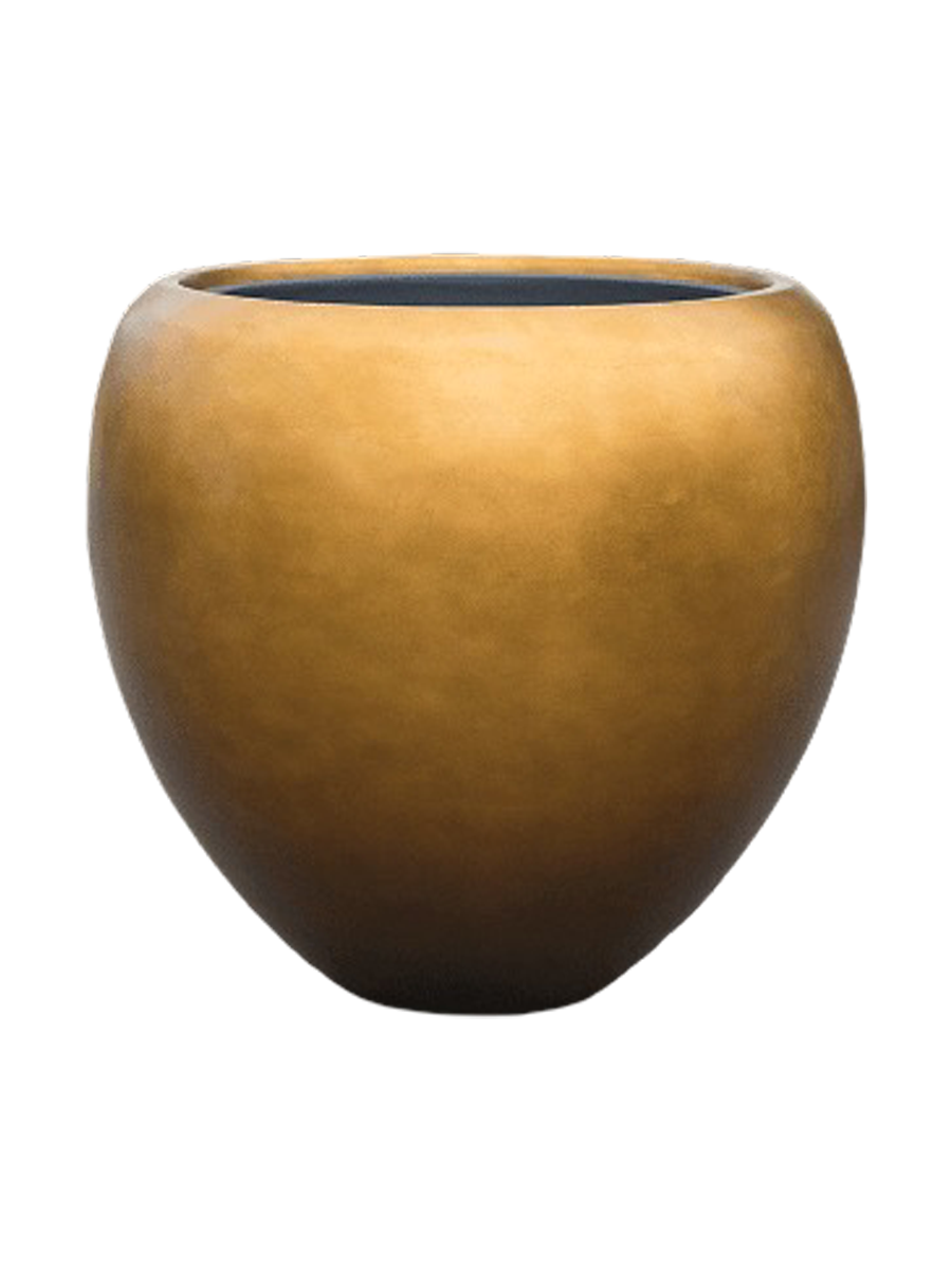 
Grosser Blumentopf „Metallic Couple“, verschiedene Grössen - Honey matt / Ø 60 x Höhe 55 cm