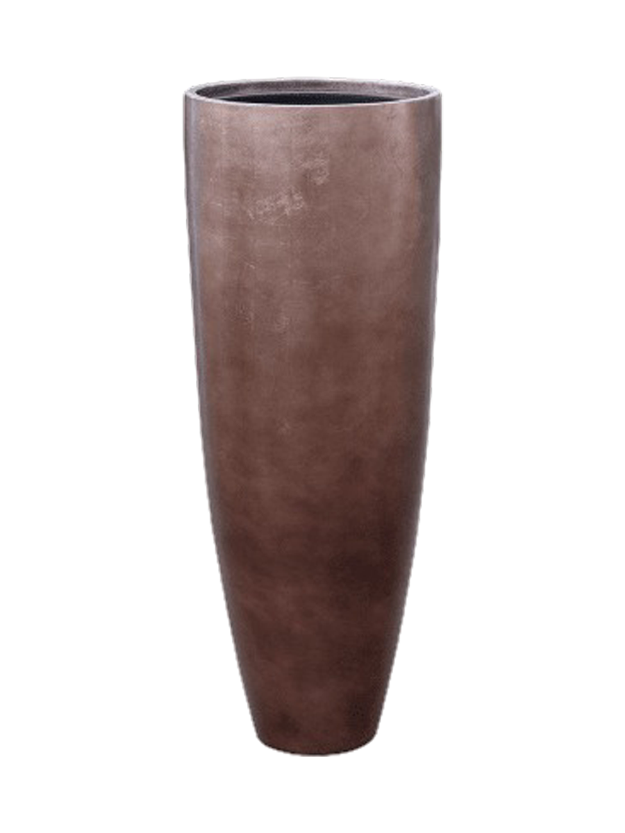 
Tall Planter "Metallic Partner", various sizes - Coffee Mat / Ø 34 x height 90 cm