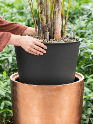 
Tall Planter "Metallic Partner", various sizes - Copper Matte / Ø 34 x height 90 cm