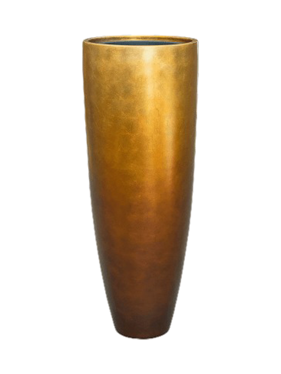 
Tall Planter "Metallic Partner", various sizes - Honey matte / Ø 34 x height 90 cm