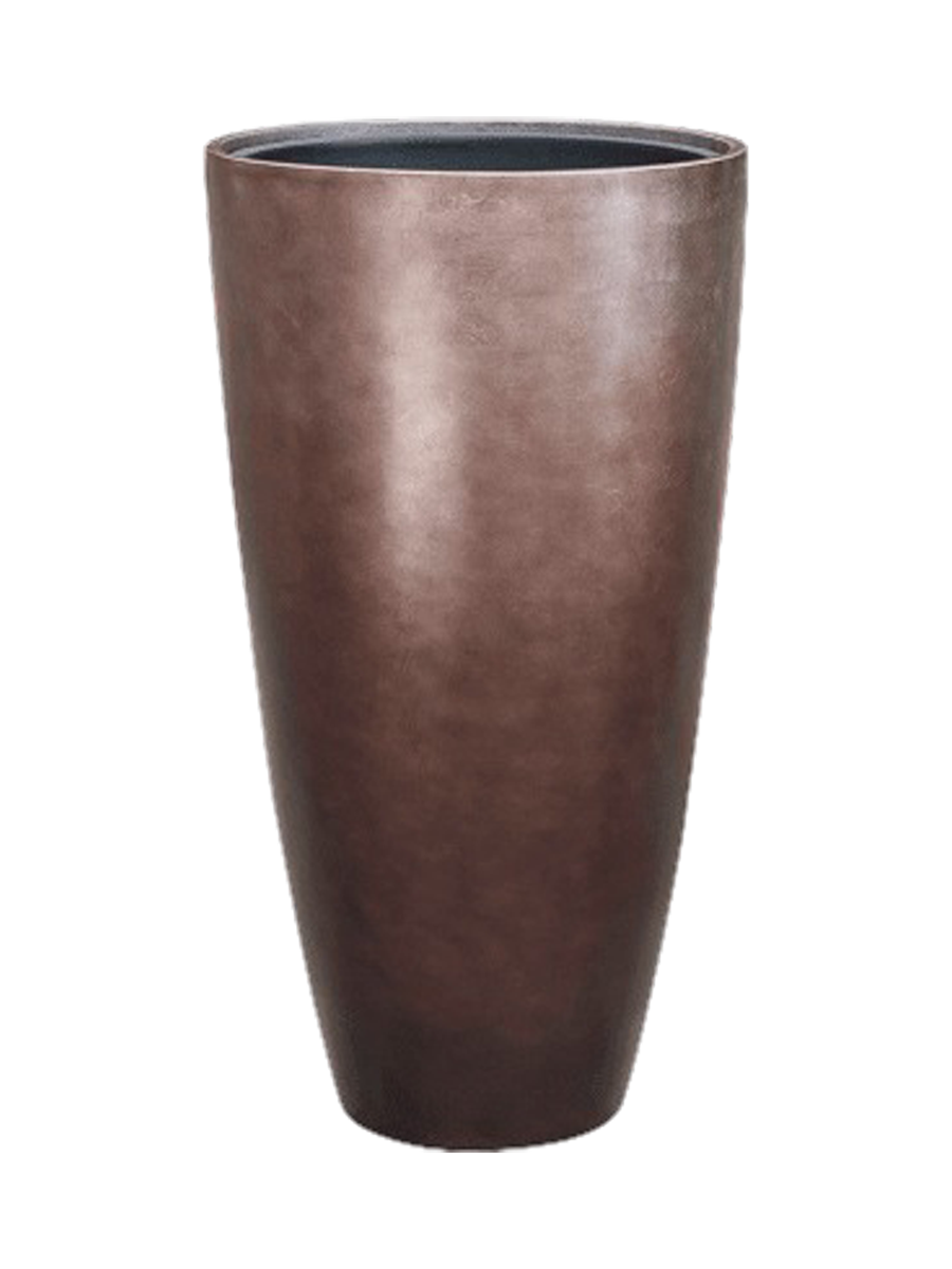 
Tall Planter "Metallic Partner", various sizes - Coffee Mat / Ø 40 x Height 75 cm