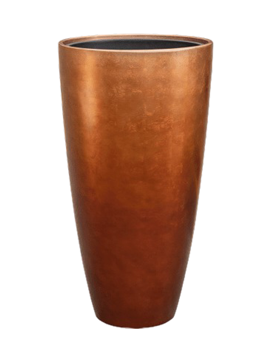 
Tall Planter "Metallic Partner", various sizes - Copper Matte / Ø 40 x Height 75 cm