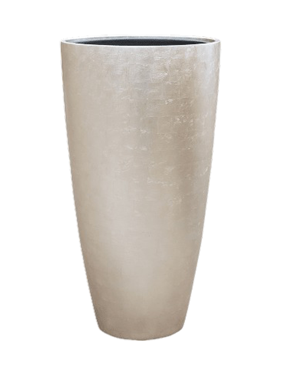 
Tall Planter "Metallic Partner", various sizes - Champagne Matt / Ø 40 x Height 75 cm