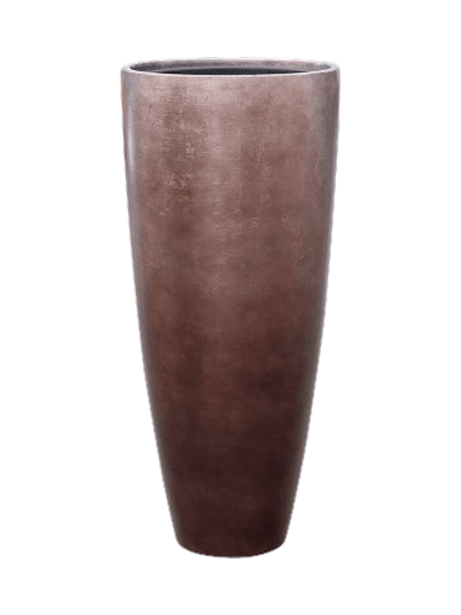 
Tall Planter "Metallic Partner", various sizes - Coffee Mat / Ø 40 x H 90 cm
