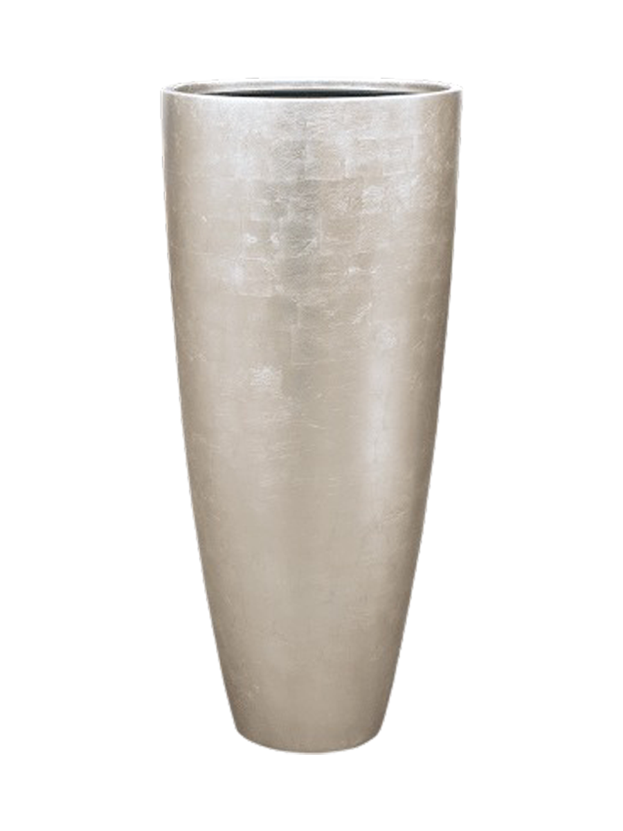 
Tall Planter "Metallic Partner", various sizes - Champagne Matt / Ø 40 x H 90 cm