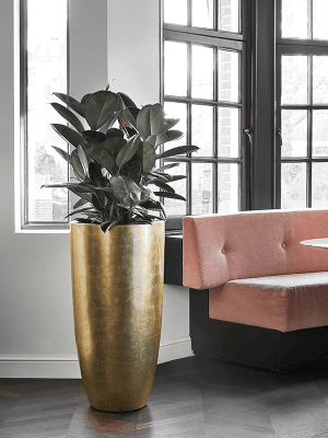 
Tall Planter "Metallic Partner", various sizes - Glossy Gold / Ø 46 x Height 120 cm