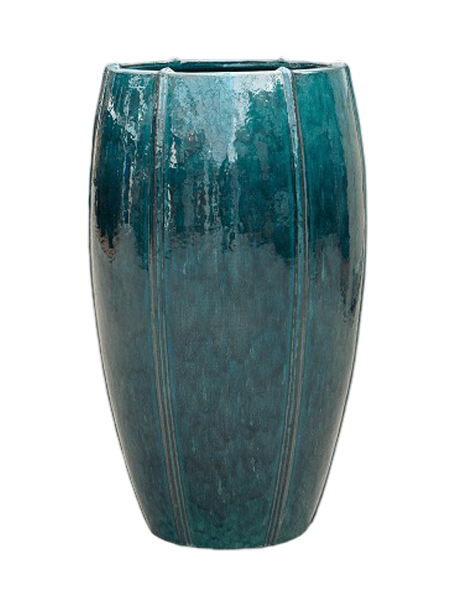 
High-quality indoor/outdoor planter "Moda Emperor", various sizes - Ocean Blue / Ø 43 x Height 74 cm