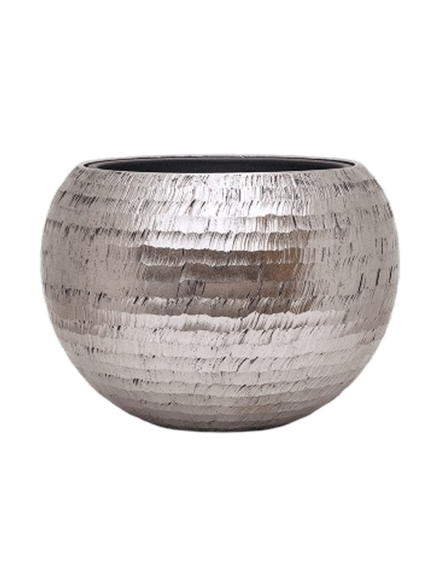 
Large flower pot "Opus Globe Hammered", various sizes - Silver / Ø 60 x Height 43 cm