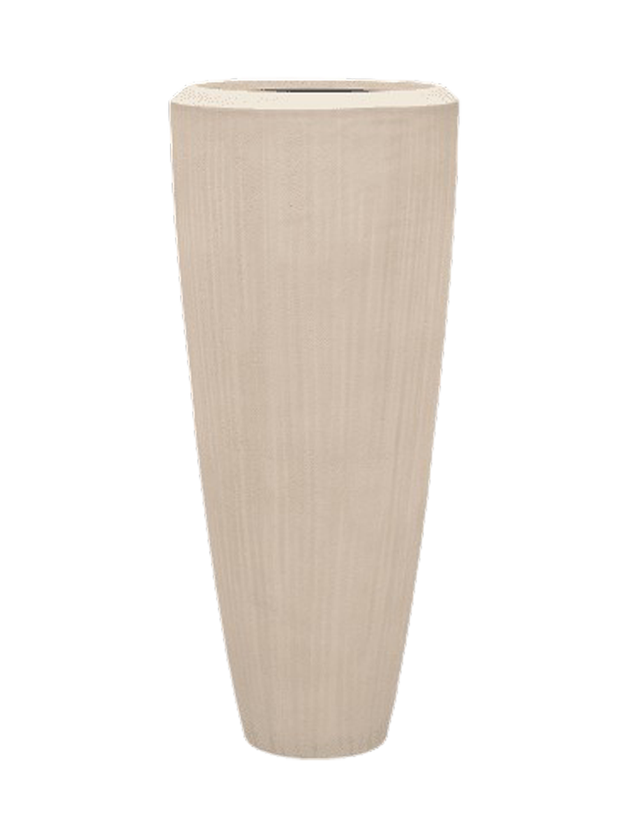 
Hoher Blumentopf „Polystone Plain Partner“, verschiedene Grössen - Beige / Ø 50 x Höhe 120 cm