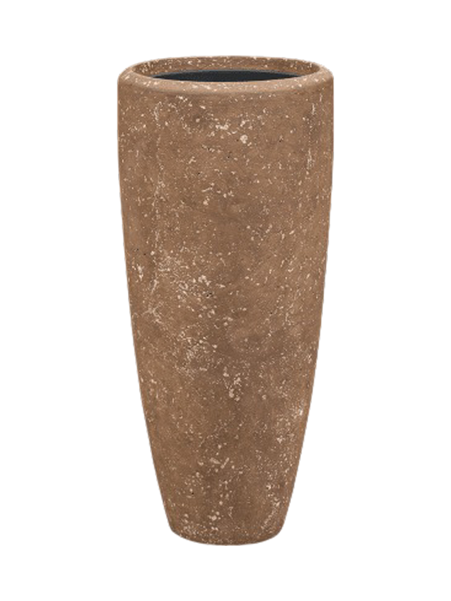 
Hoher Blumentopf „Polystone Plain Partner“, verschiedene Grössen - Rock / Ø 30 x Höhe 70 cm