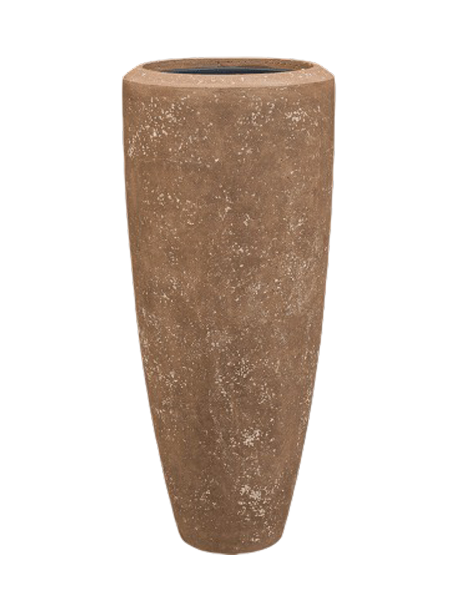 
Hoher Blumentopf „Polystone Plain Partner“, verschiedene Grössen - Rock / Ø 37 x Höhe 90 cm
