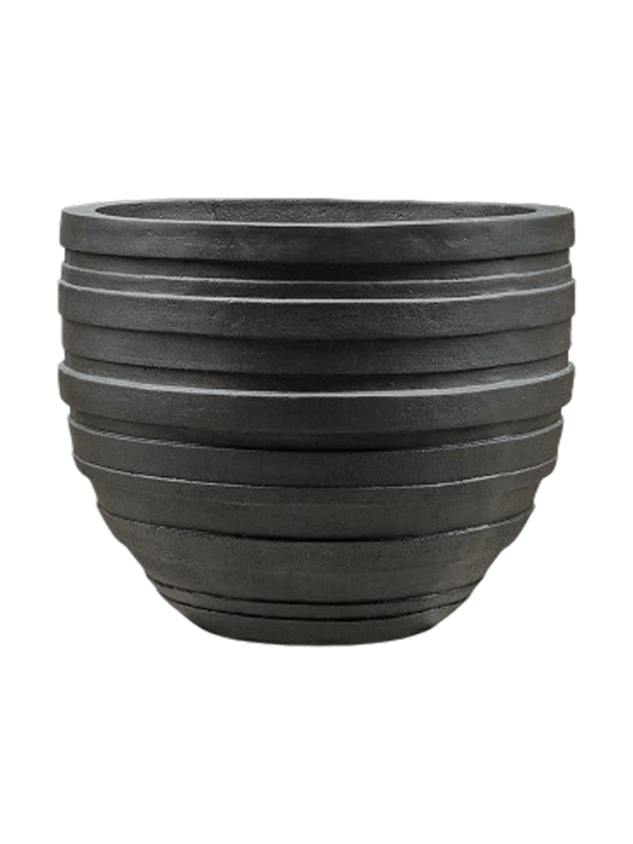 
Grosser XL In-/Outdoor Blumentopf „Polystone Coated Plain Junar“, ver. Grössen - Smoke / Ø 90 x 72 cm