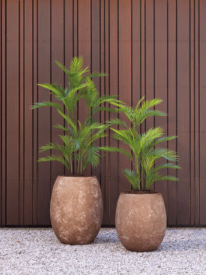 
In-/Outdoor Blumentopf „Polystone Coated Plain Balloon“, verschiedene Grössen - Rock / Ø 52 x Höhe 68 cm