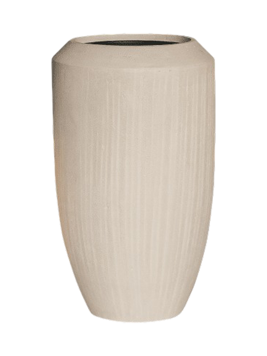 
Vaso da fiori grande per interni/esterni „Polystone Coated Plain Coppa“, diverse dimensioni - Beige / Ø 48 x 80 cm