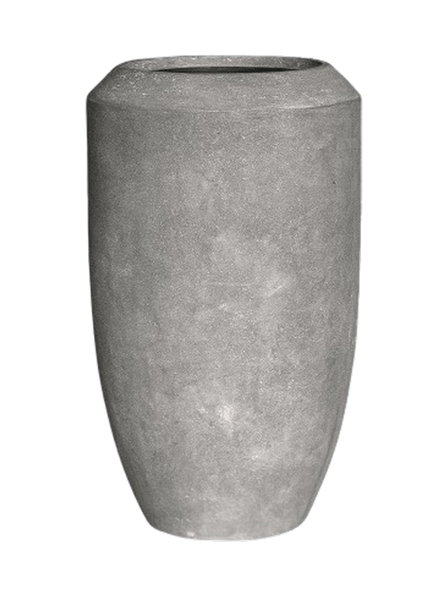 
Vaso da fiori grande per interni/esterni „Polystone Coated Plain Coppa“, diverse dimensioni - Grigio / Ø 48 x 80 cm