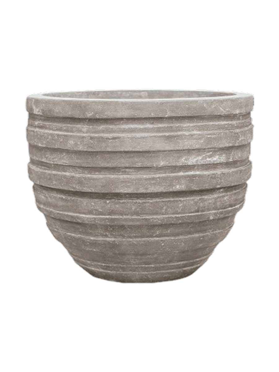 
Grosser XL In-/Outdoor Blumentopf „Polystone Coated Plain Junar“, ver. Grössen - Grau / Ø 70 x 56 cm