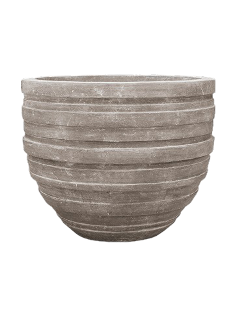 
Grosser XL In-/Outdoor Blumentopf „Polystone Coated Plain Junar“, ver. Grössen - Grau / Ø 90 x 72 cm